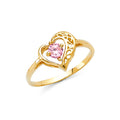 14K Yellow Gold Fancy CZ & Mother's Ring - RG2189