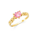 14K Yellow Gold Fancy CZ & Mother's Ring - RG2191