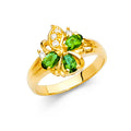14K Yellow Gold Fancy CZ & Mother's Ring - RG2198