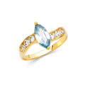14K Yellow Gold Fancy CZ & Mother's Ring - RG2205