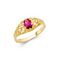 14K Yellow Gold Fancy CZ & Mother's Ring - RG2207