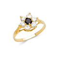 14K Yellow Gold Fancy CZ & Mother's Ring - RG2210