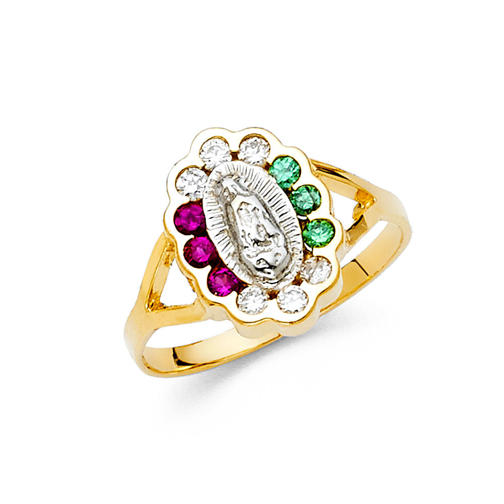 14K Yellow Gold Religious, 15 Años & Crown Ring - RG2245