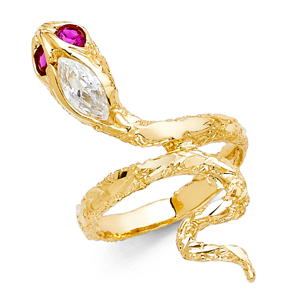 14K Yellow Gold Butterfly, Animal & Lucky Ring - RG2247