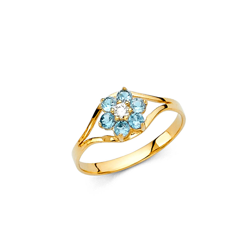 14K Yellow Gold Monthly & Zodiac Jewelry - RG2295 - Image 3