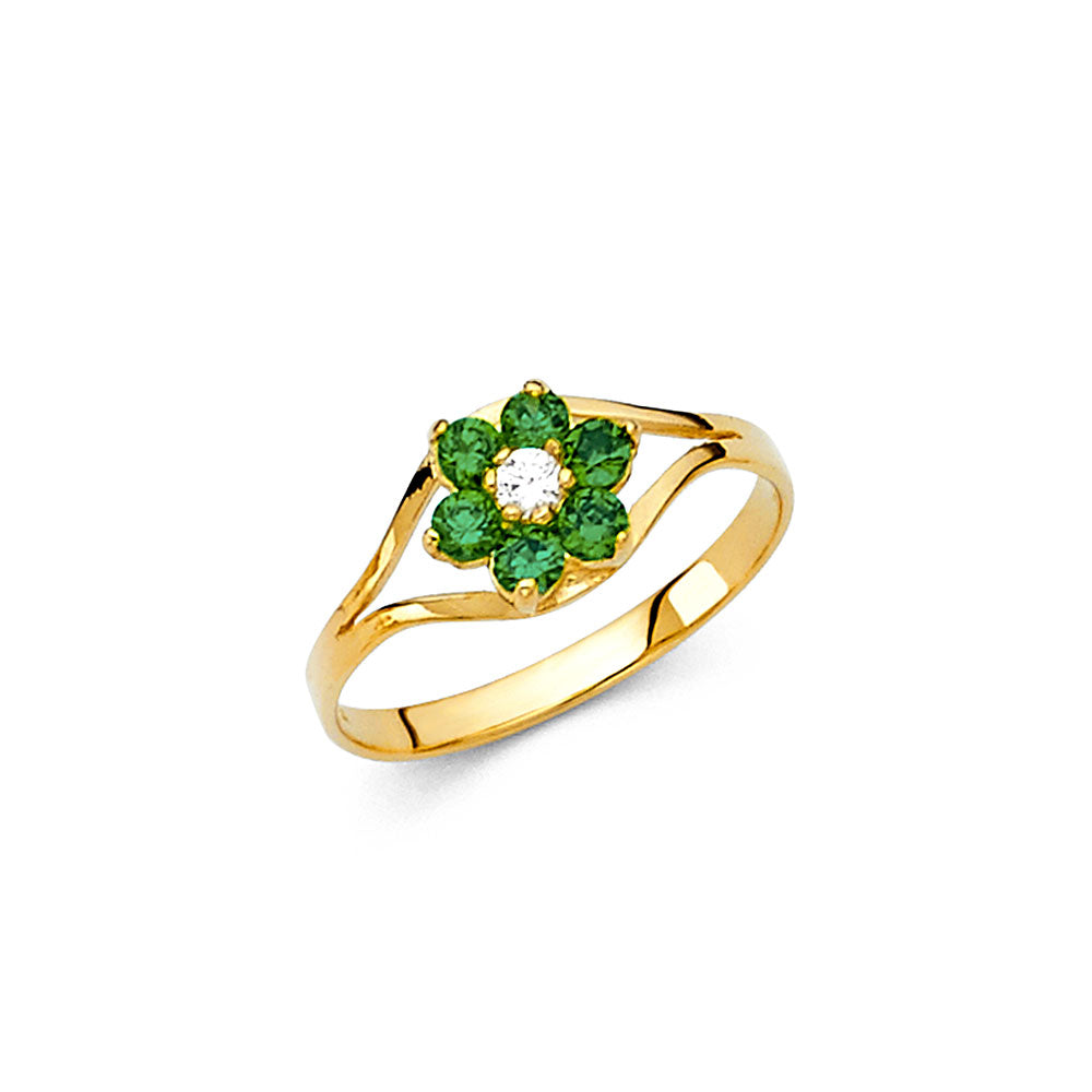 14K Yellow Gold Monthly & Zodiac Jewelry - RG2295 - Image 5