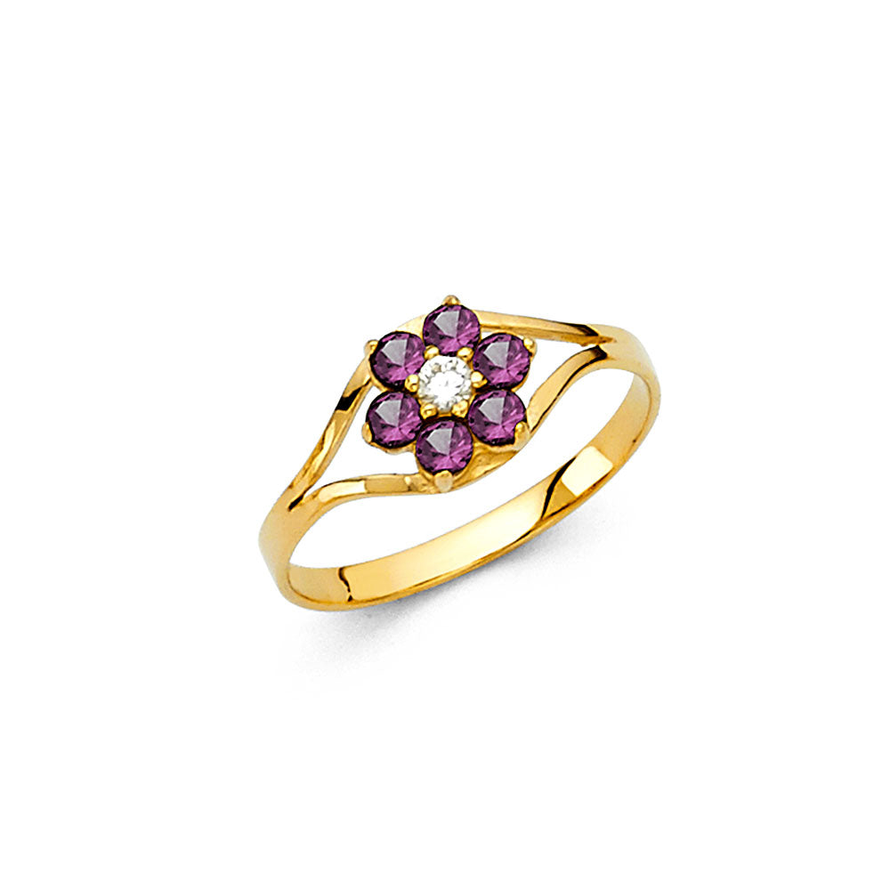 14K Yellow Gold Monthly & Zodiac Jewelry - RG2295 - Image 6