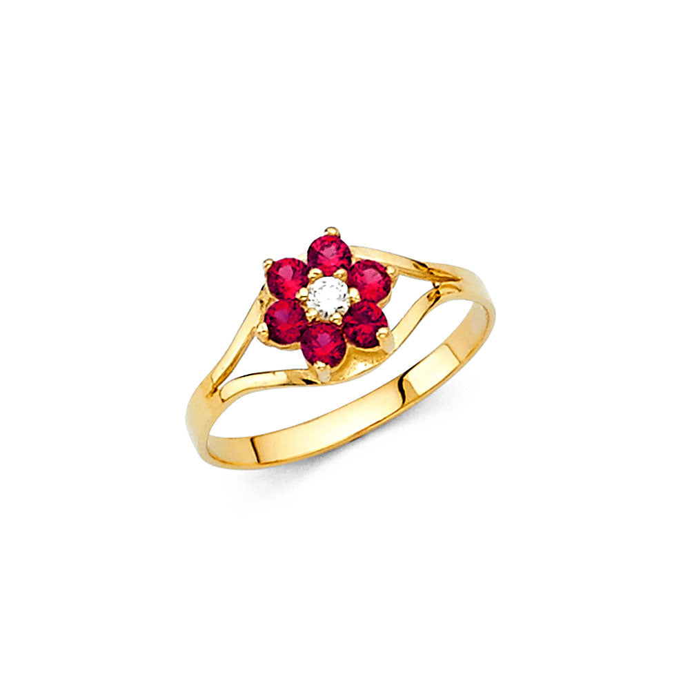 14K Yellow Gold Monthly & Zodiac Jewelry - RG2295 - Image 7