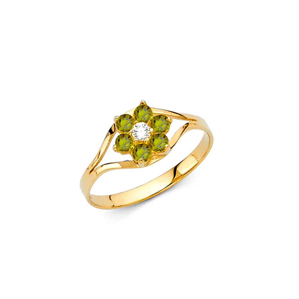 14K Yellow Gold Monthly & Zodiac Jewelry - RG2295 - Image 8