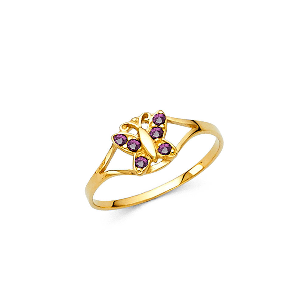 14K Yellow Gold Monthly & Zodiac Jewelry - RG2296 - Image 6
