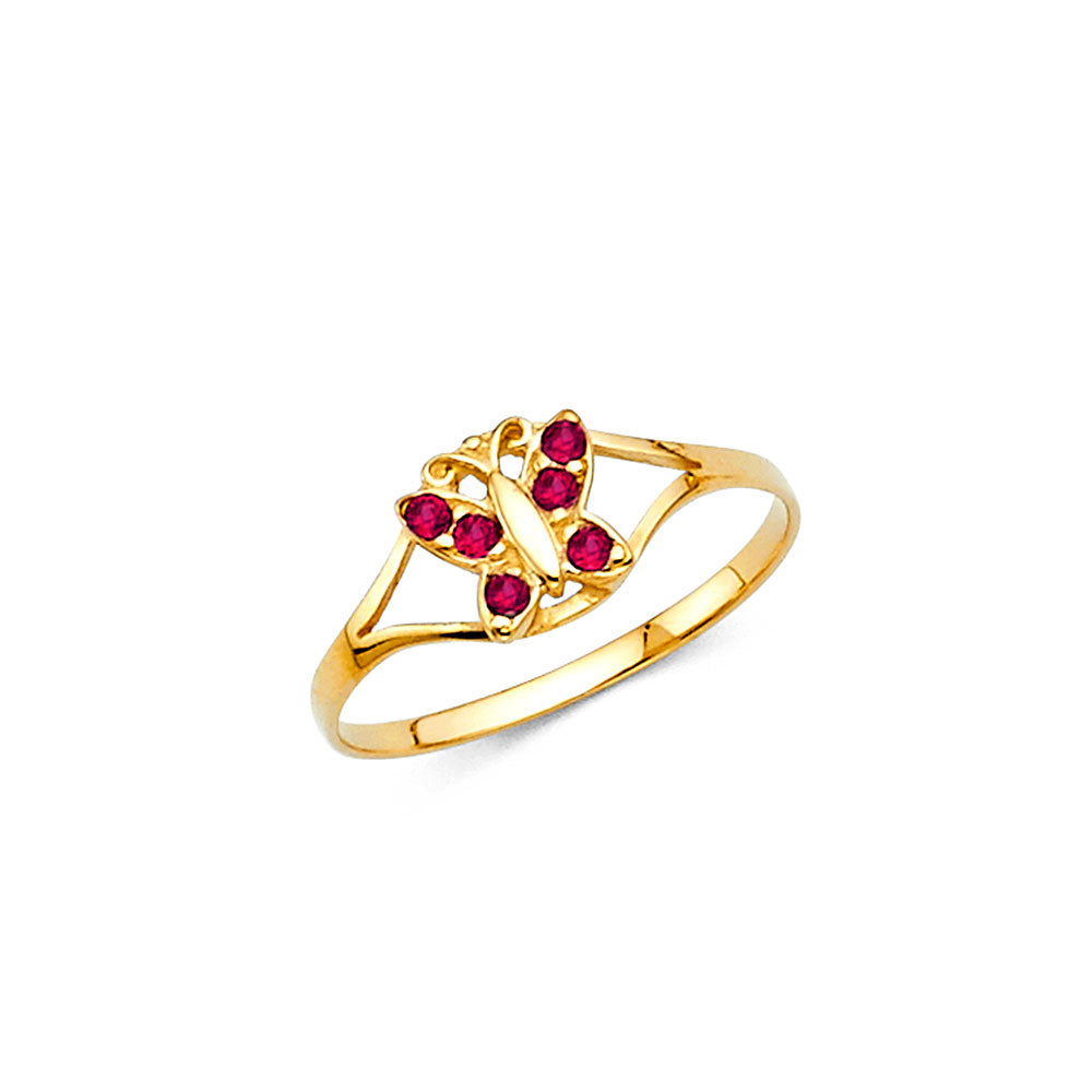 14K Yellow Gold Monthly & Zodiac Jewelry - RG2296 - Image 7