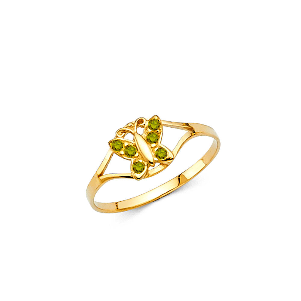 14K Yellow Gold Monthly & Zodiac Jewelry - RG2296 - Image 8
