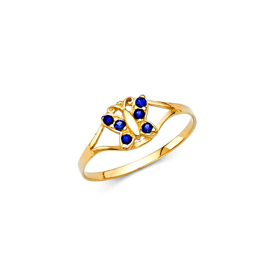 14K Yellow Gold Monthly & Zodiac Jewelry - RG2296 - Image 9