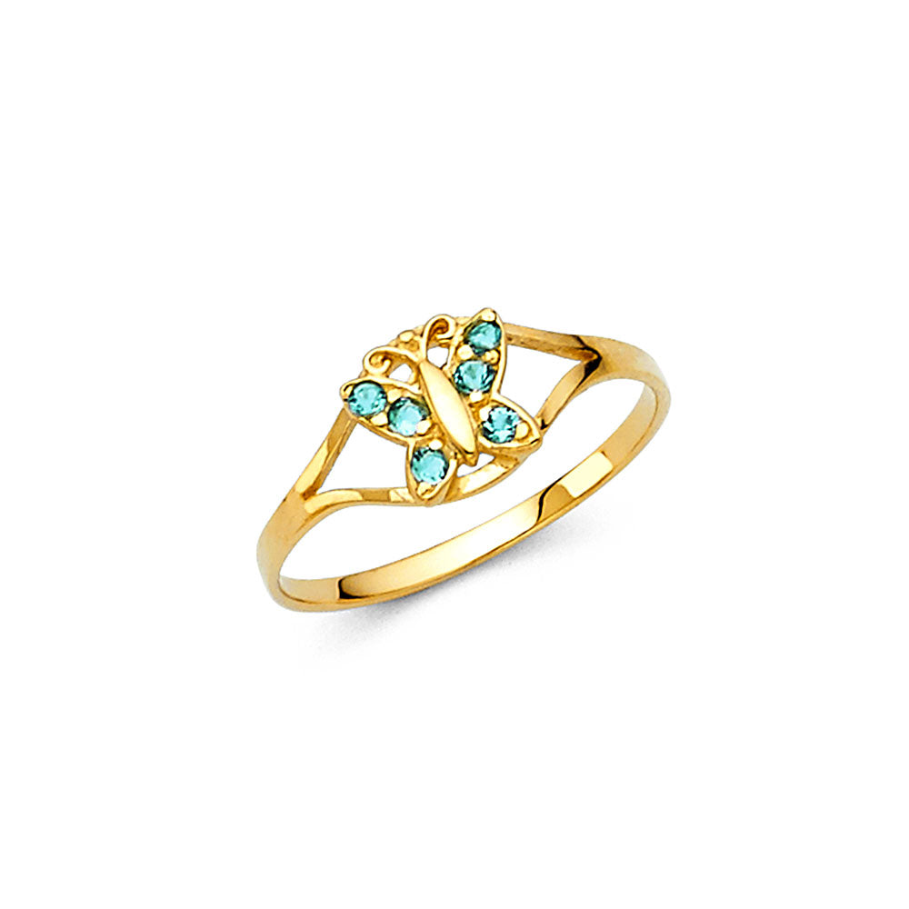 14K Yellow Gold Monthly & Zodiac Jewelry - RG2296 - Image 12