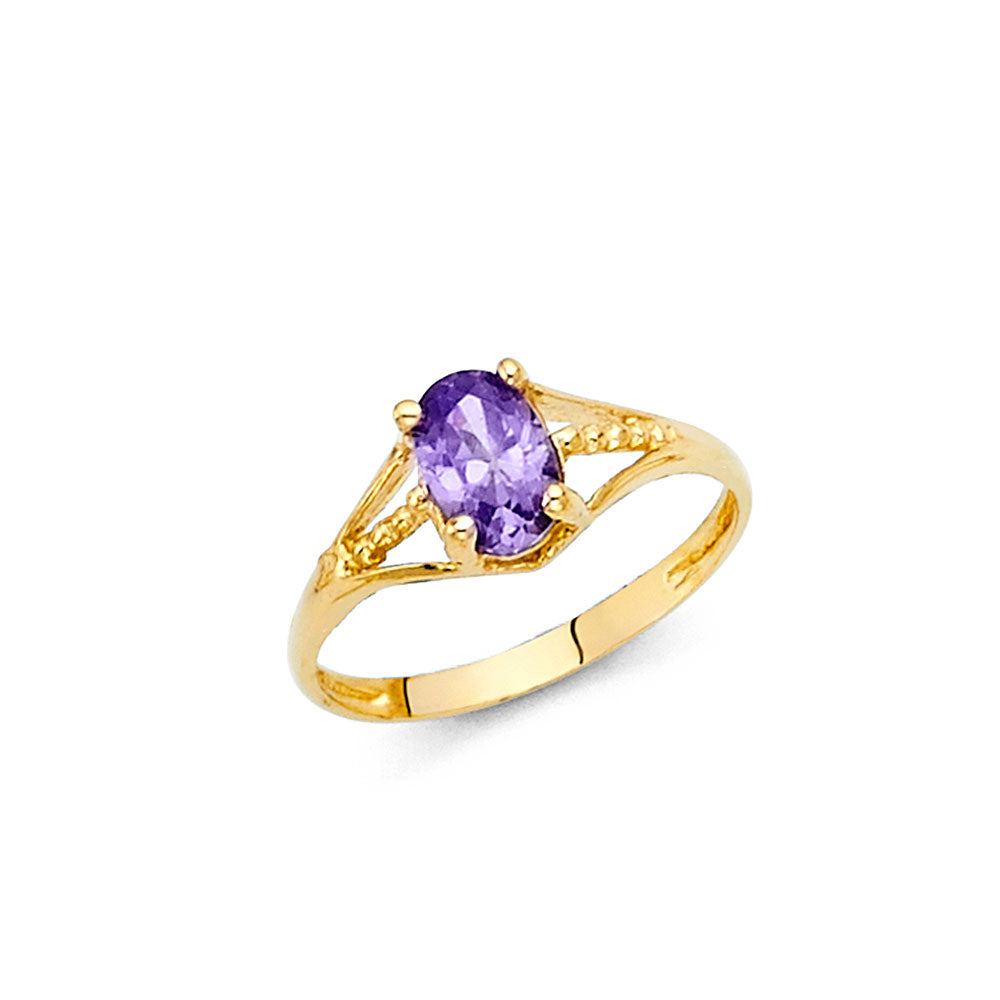 14K Yellow Gold Monthly & Zodiac Jewelry - RG2297 - Image 2