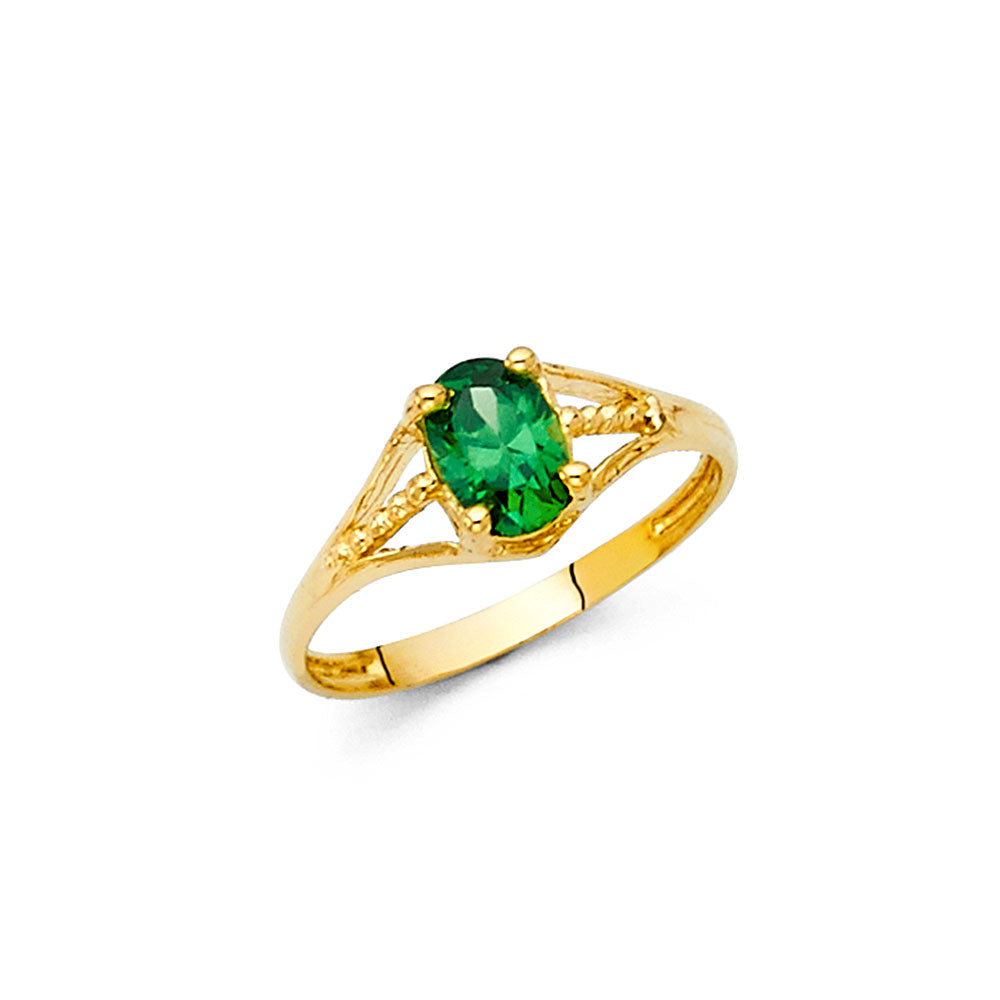 14K Yellow Gold Monthly & Zodiac Jewelry - RG2297 - Image 5