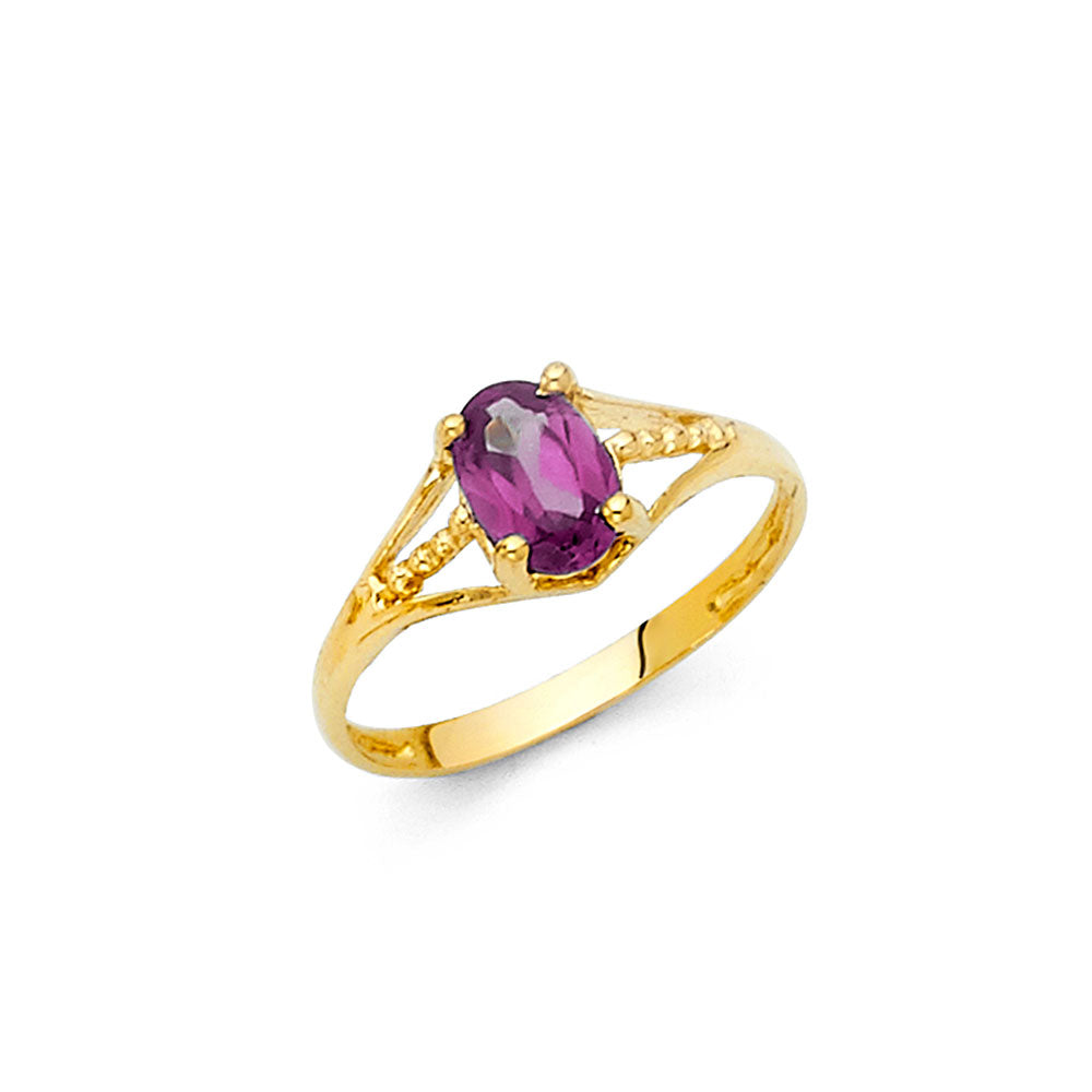14K Yellow Gold Monthly & Zodiac Jewelry - RG2297 - Image 6