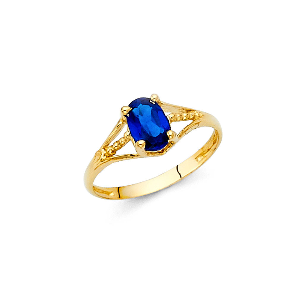 14K Yellow Gold Monthly & Zodiac Jewelry - RG2297 - Image 9