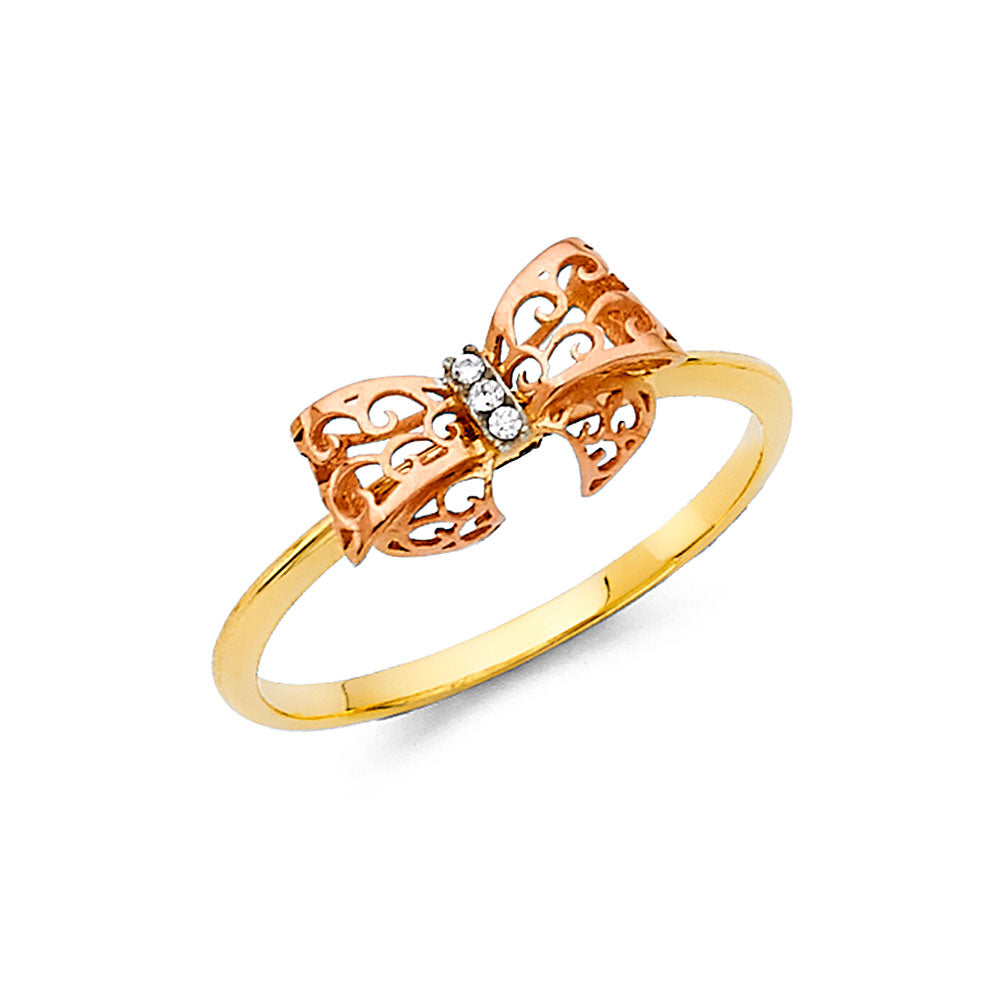 14K Yellow Gold Religious, 15 Años & Crown Ring - RG2321