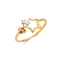 14K Yellow Gold Religious, 15 Años & Crown Ring - RG2323