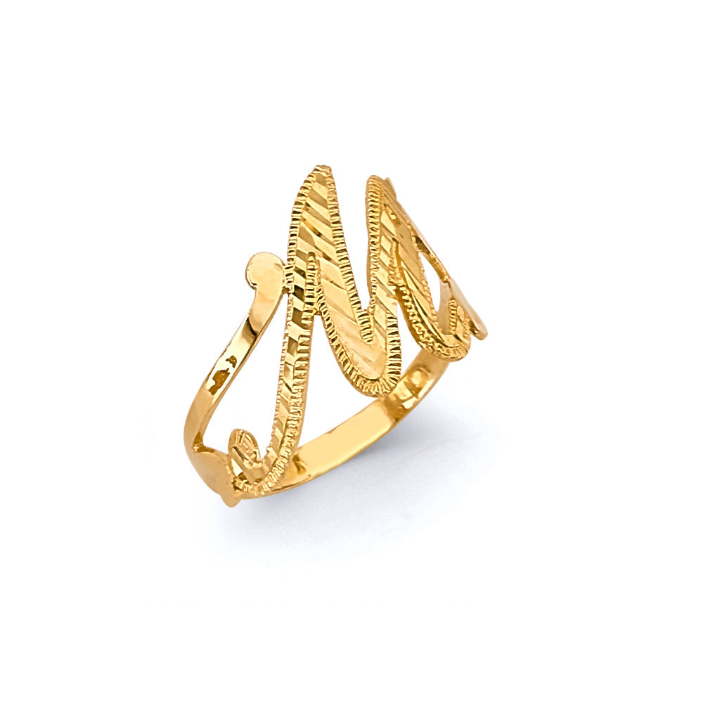 14K Yellow Gold Monthly, Zodiac, Coin & Finding - RG2347 - Letter M
