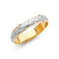 14K Yellow Gold Plain & Fancy Wedding Band 6mm - RG2357