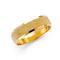 14K Yellow Gold Plain & Fancy Wedding Band 6mm - RG2379