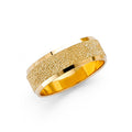 14K Yellow Gold Plain & Fancy Wedding Band 6mm - RG2380