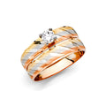 14K Yellow Gold CZ Trio Set - RG2396 - Image 2397