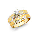 14K Yellow Gold CZ Trio Set - RG2411 - Image 2412