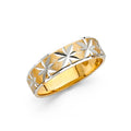 14K Yellow Gold Plain & Fancy Wedding Band 8mm - RG2461