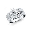 14K Yellow Gold CZ Trio Set - RG2483 - Image 2484