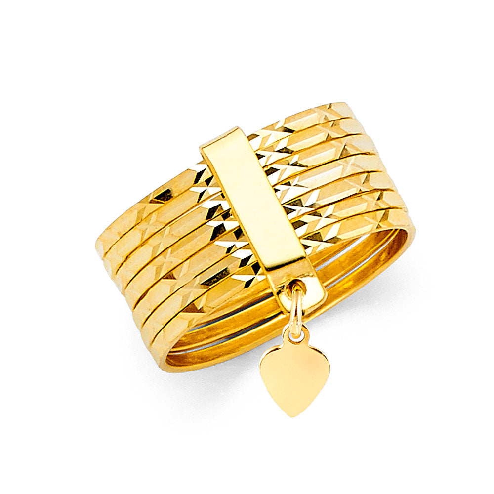 14K Yellow Gold CZ Trio Set - RG2491