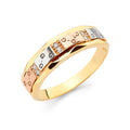 14K Yellow Gold CZ Trio Set - RG2518