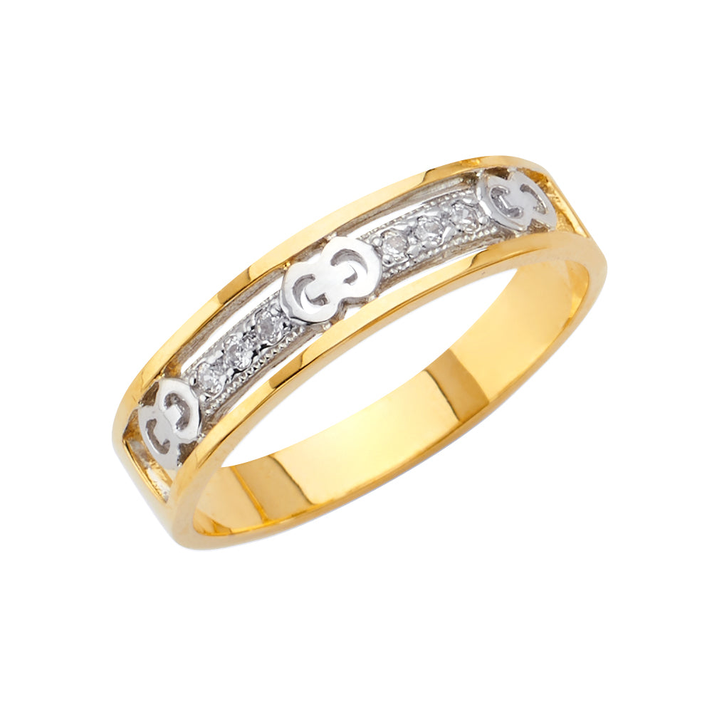 14K Yellow Gold CZ Trio Set - RG2525