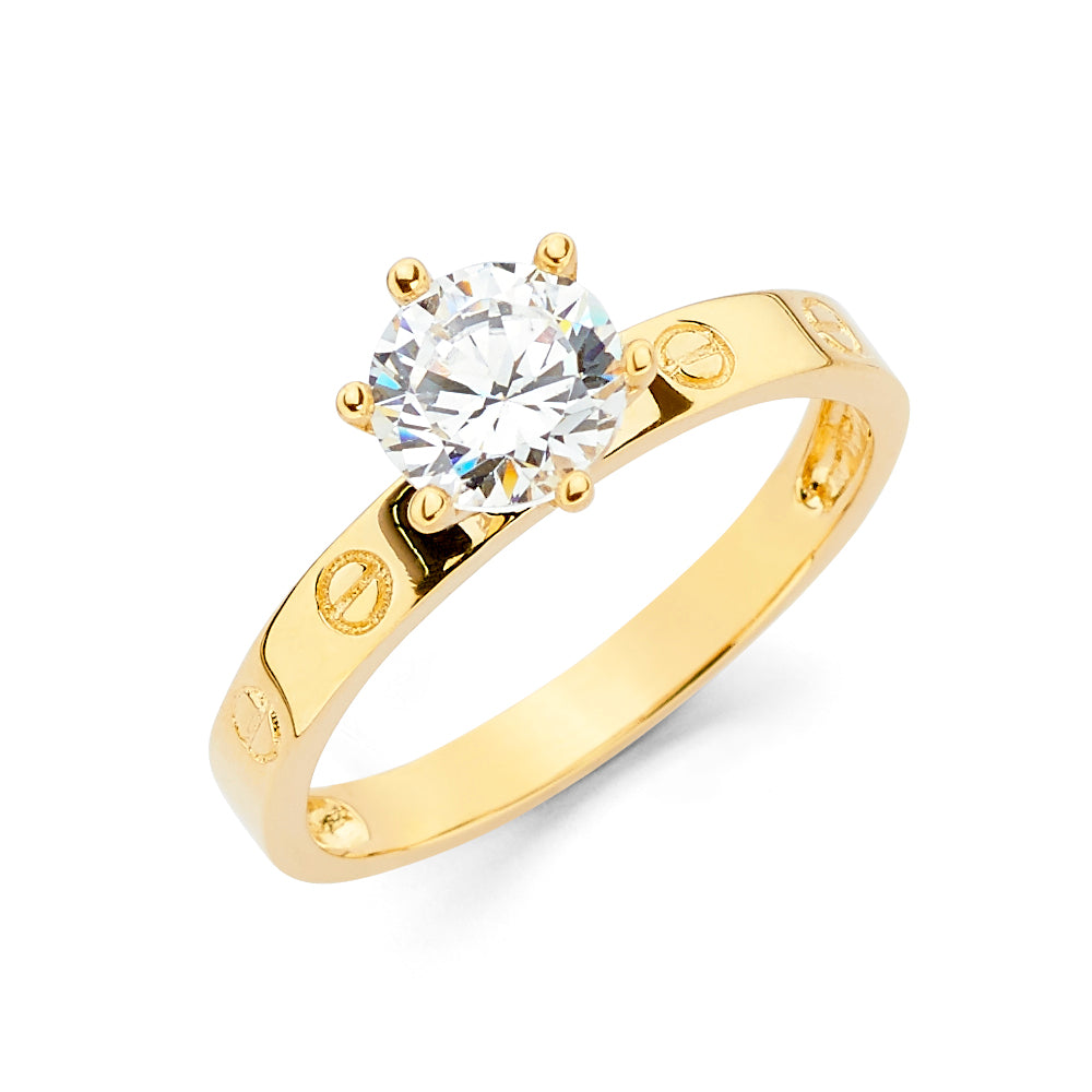 14K Yellow Gold CZ Trio Set - RG2529