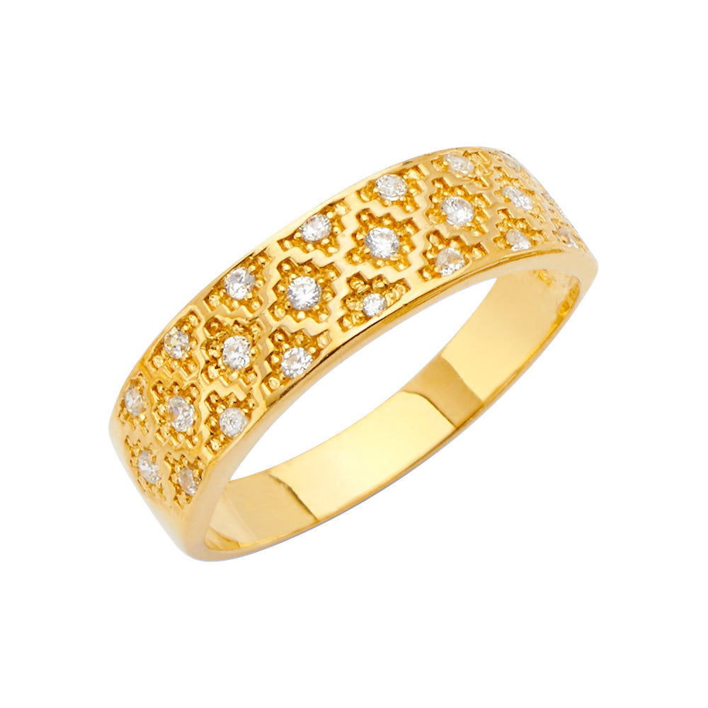 14K Yellow Gold CZ Trio Set - RG2531