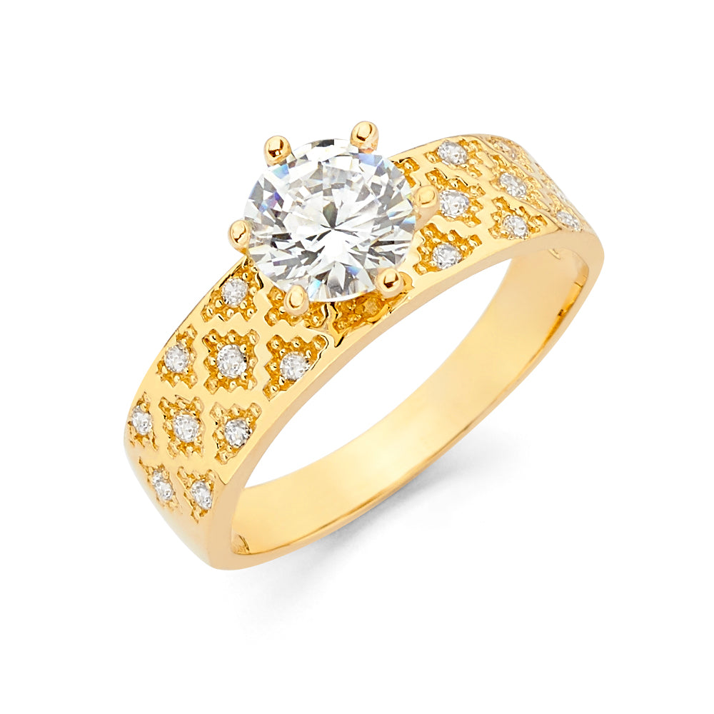 14K Yellow Gold CZ Trio Set - RG2532