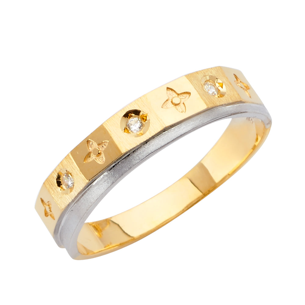 14K Yellow Gold CZ Trio Set - RG2537