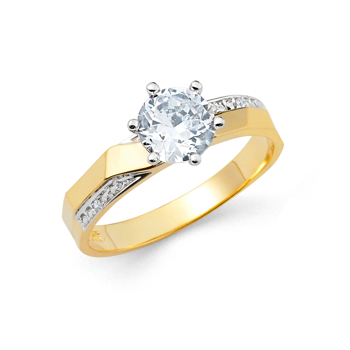 14K Yellow Gold CZ Trio Set - RG2541