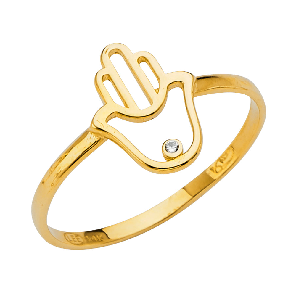 14K Yellow Gold Religious, 15 Años & Crown Ring - RG2570