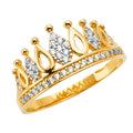 14K Yellow Gold Religious, 15 Años & Crown Ring - RG2572