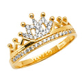 14K Yellow Gold Religious, 15 Años & Crown Ring - RG2573