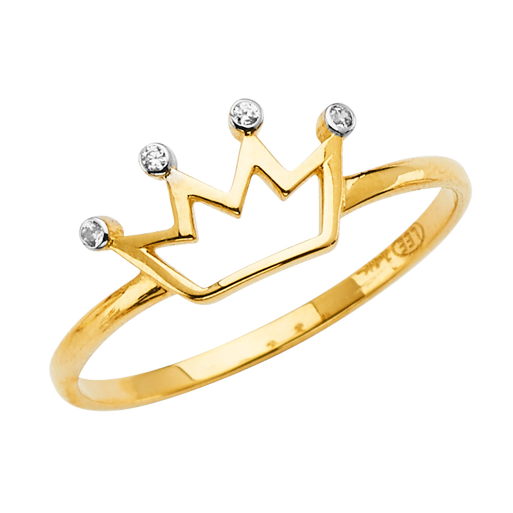 14K Yellow Gold Religious, 15 Años & Crown Ring - RG2574