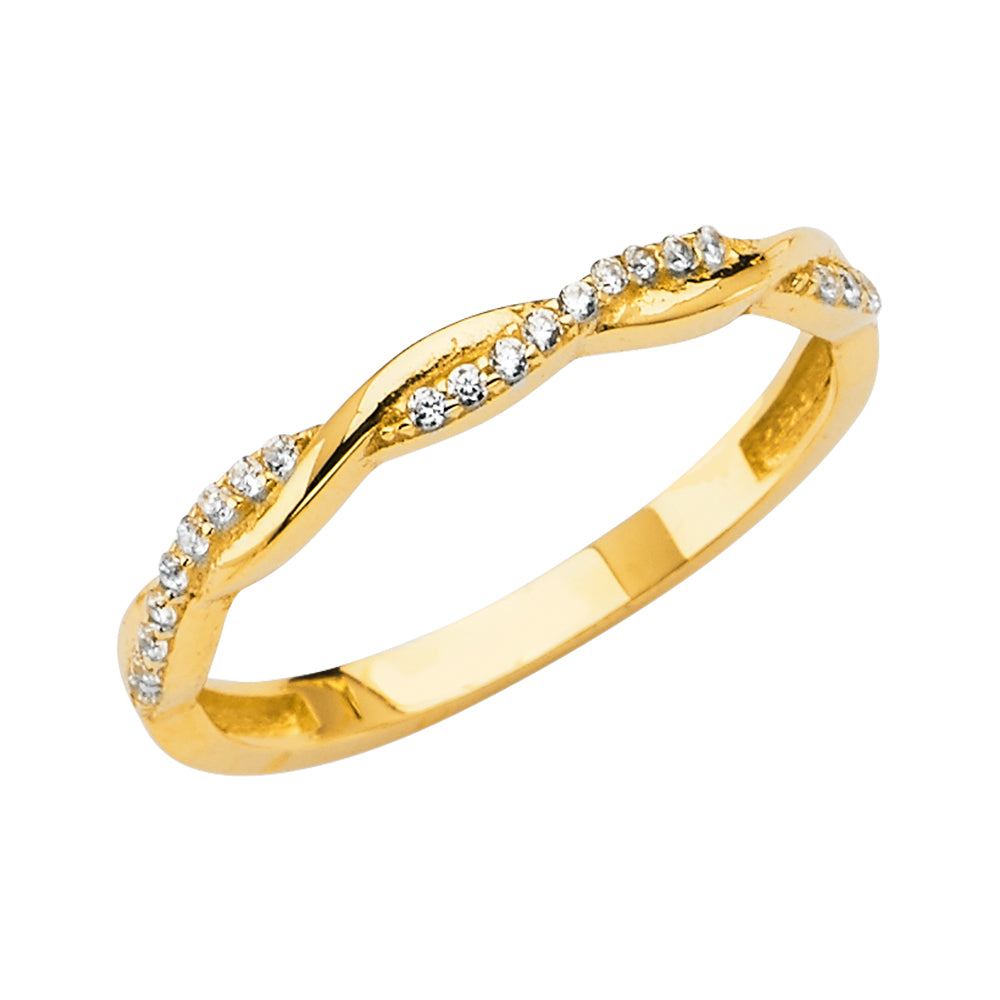 14K Yellow Gold Flower, Heart & Light Ring - RG2583