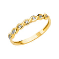 14K Yellow Gold Flower, Heart & Light Ring - RG2584