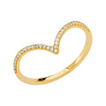 14K Yellow Gold Flower, Heart & Light Ring - RG2585