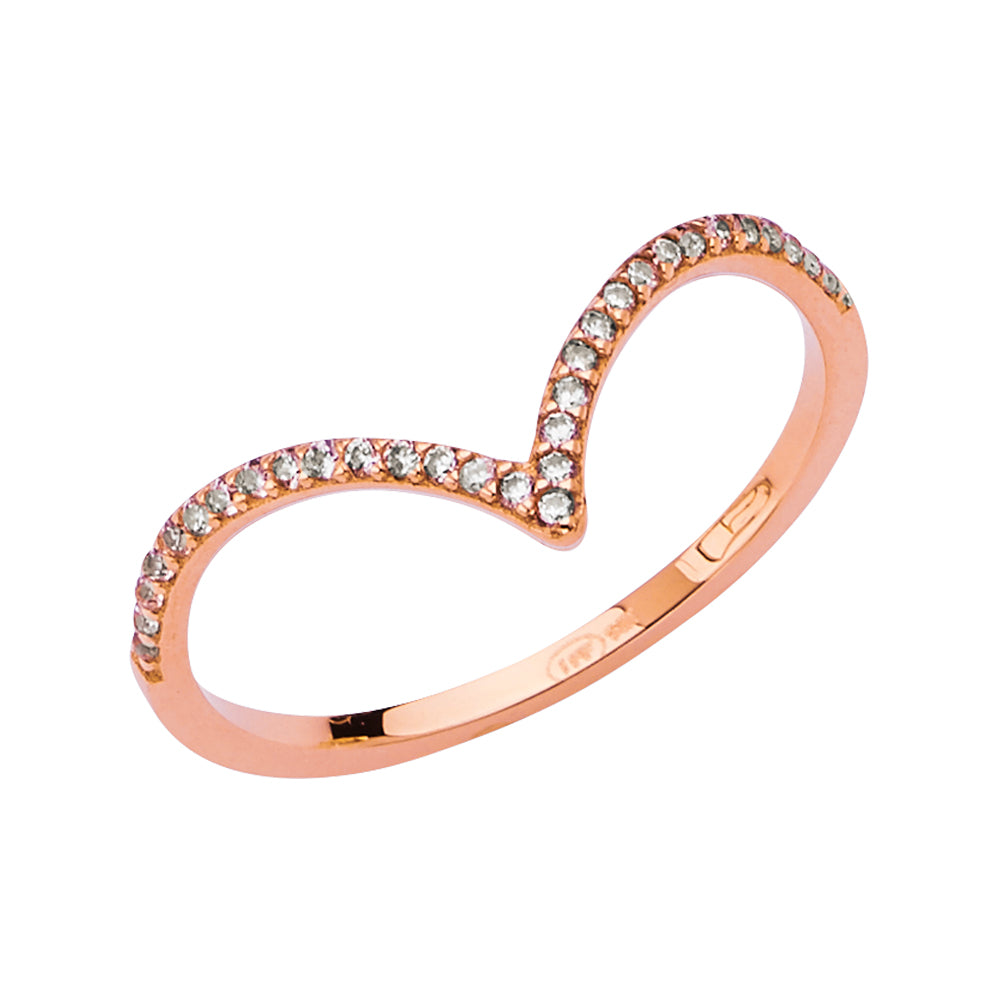 14K Yellow Gold Flower, Heart & Light Ring - RG2587