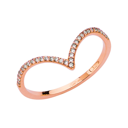 14K Yellow Gold Flower, Heart & Light Ring - RG2587