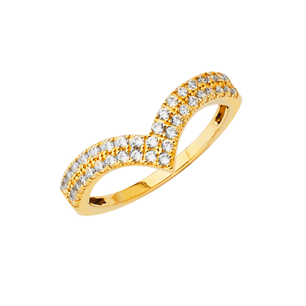 14K Yellow Gold Fancy CZ & Mother's Ring - RG2596